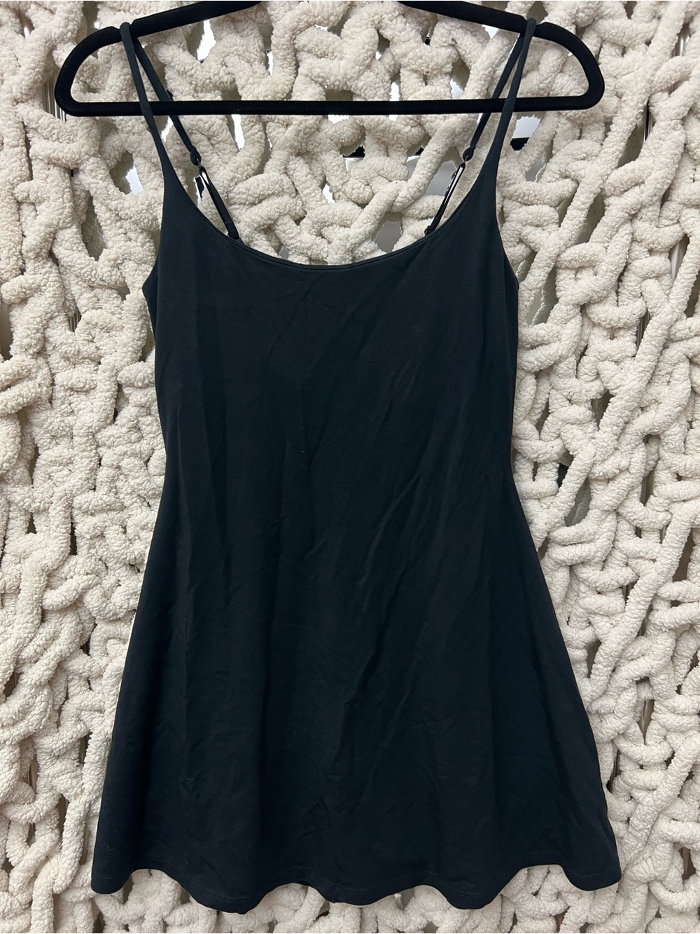 SKIMS SMOOTH LOUNGE SKIMPY STRAP MINI DRESS NWT - OBSIDIAN